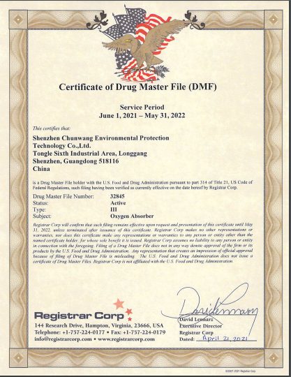 Certified by FDA
