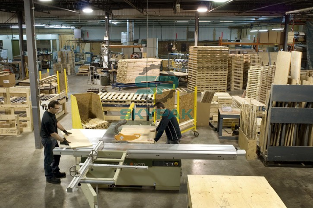 Wood pallet production process