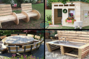 Recycled wooden pallets