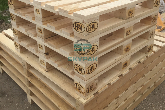 Pallets are made from international standard wood